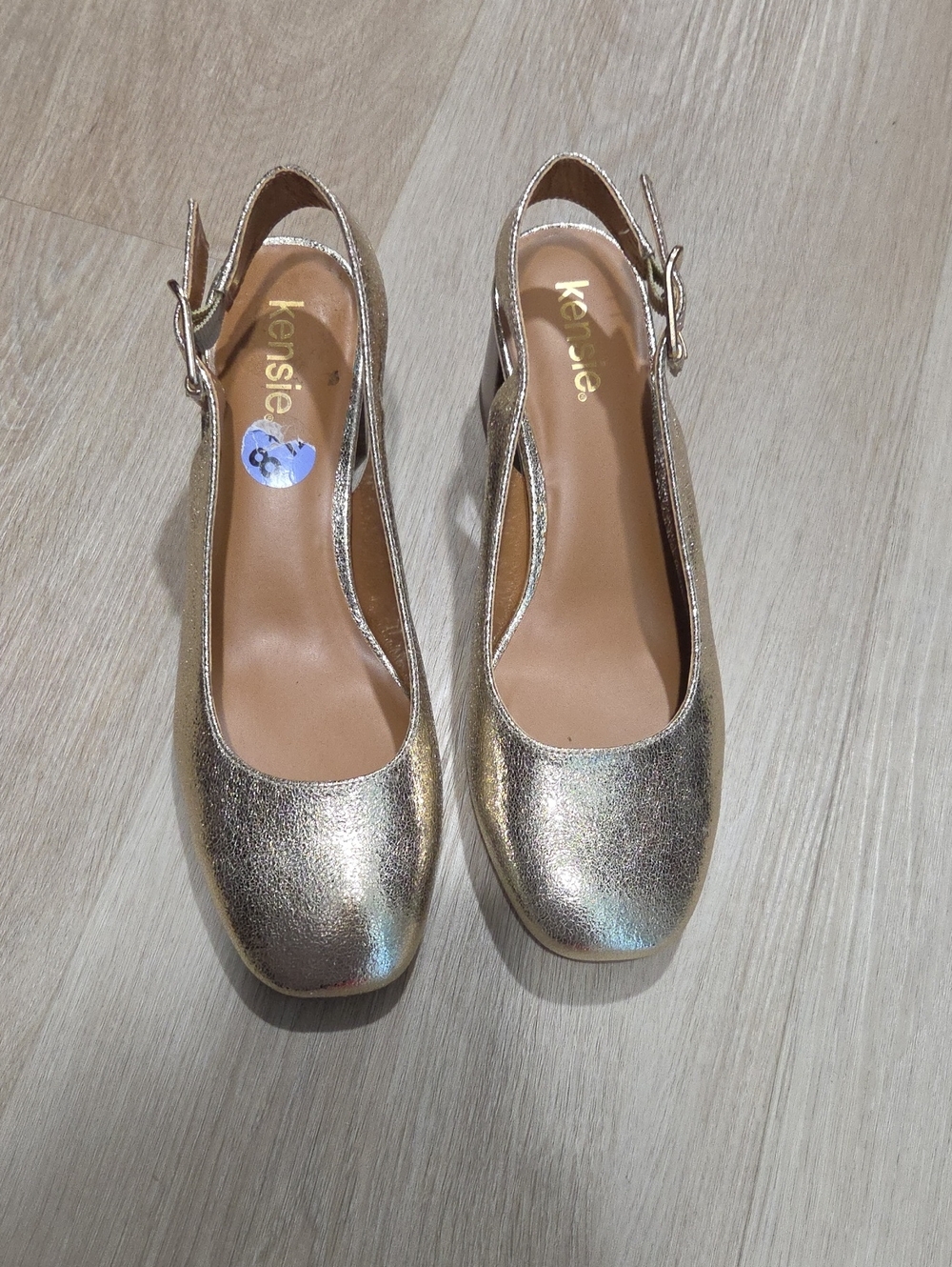 Kensie  Gold Slingback Ballet Flats